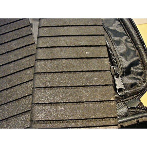 Large Makeup Crafts Storage Bag Case Zip Movable Compartments Strap Black Travel - Picture 5 of 12